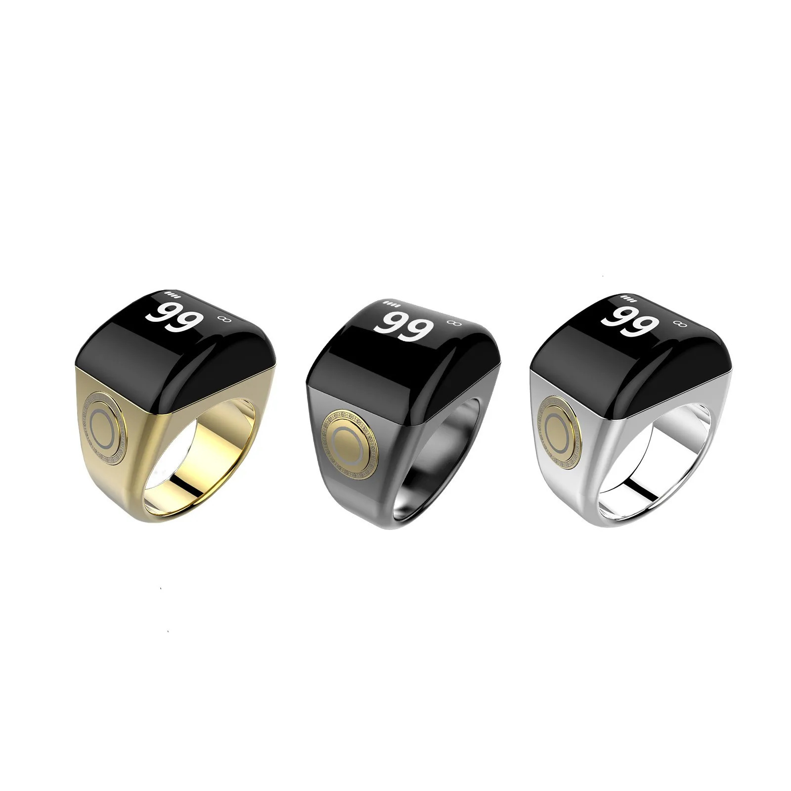App Control Smart Tasbih Ring Waterproof Muslim Islamic Electronic Rosary Alloy Zikr For Android or iOS 240715