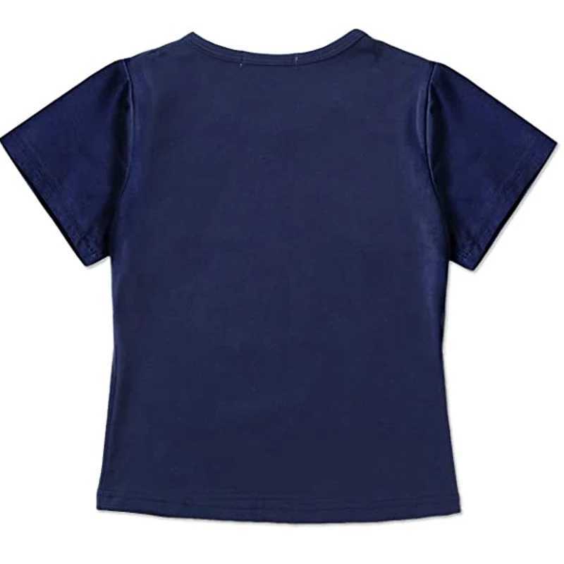 New Nightwear Cotton Nightwear Suitable for Girls Shorts+Sleeves Top Set Summer Fashion Home Clothing Baby Sleep ClothingW240716