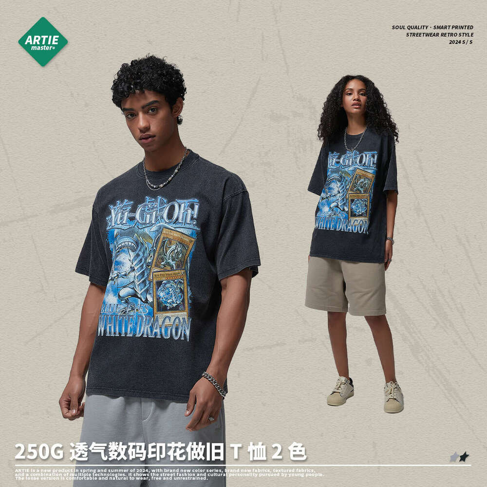 Best Saller Spring Hip Hop Short-sleeved Casual Slim Streetwear Harajuku Print Vintage Pure Cotton Chiffon Skinny Base Street Activity Crop Tops2