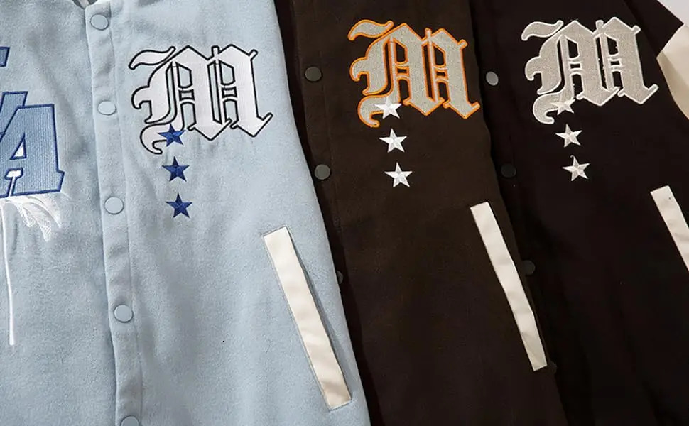 American Street Retro Flame Embroidery Loose Couple Baseball Suit Hip Hop Leather Motorcycle Jacket Men Clothing Coats 240712
