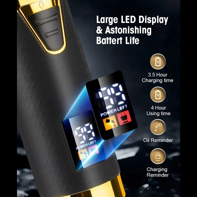 T9 USB Hair Clipper Professional Cordless Electric Hair Trimmer Barber Shaver Trimmer Beard 0mm Men Hair Cutting Machine for Men 240712