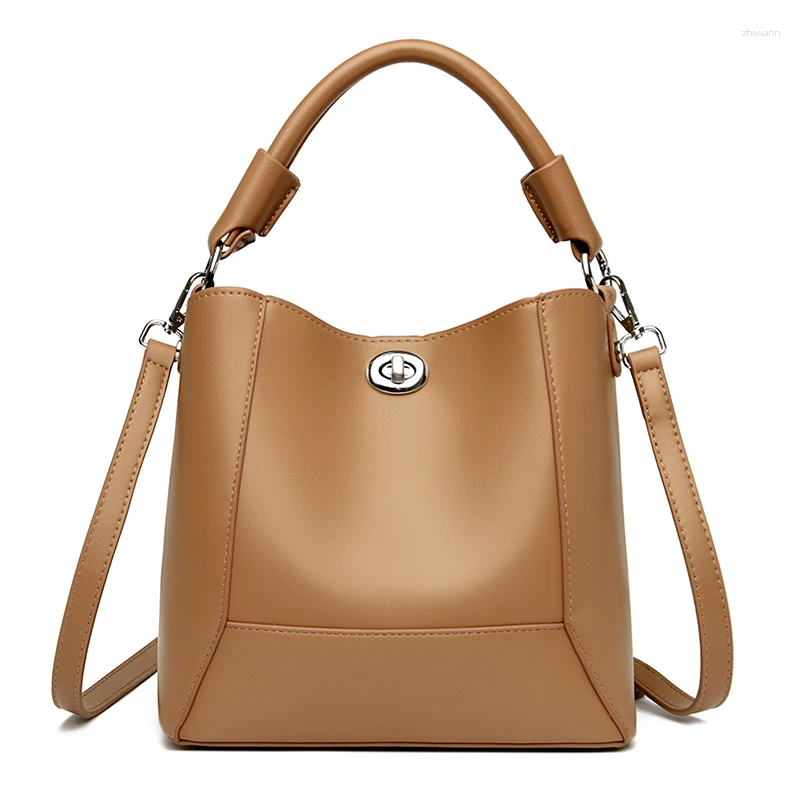 free shipping Shoulder Bags 2024 Women's Handbag High Quality Soft Leather Female Bag 3-Layer Large Capacity Girl Tote Bolsas Sac A Main