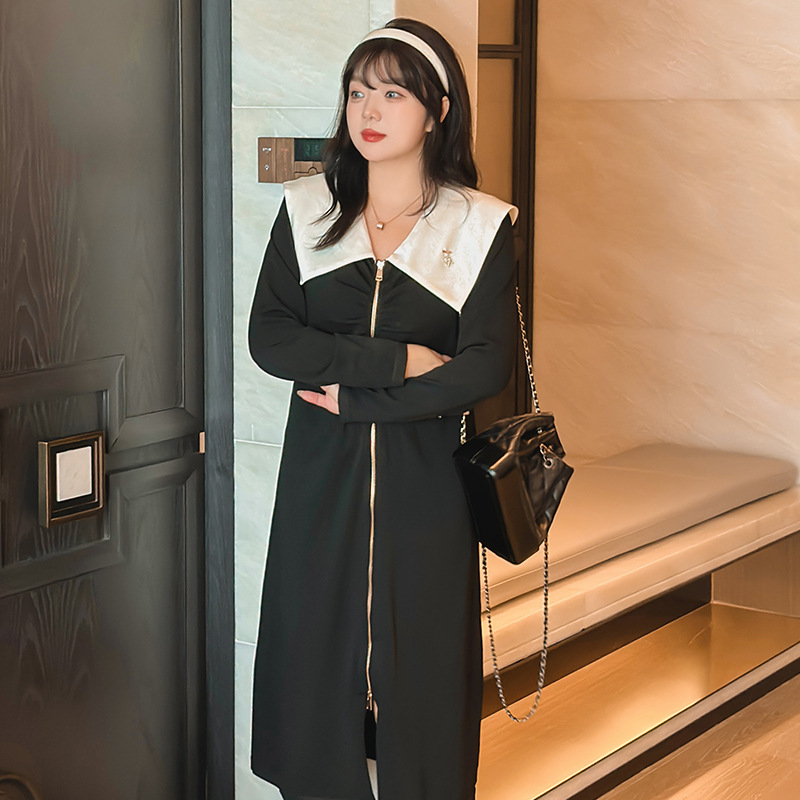 dress with temperament autumn fat mm new Chinese style dress