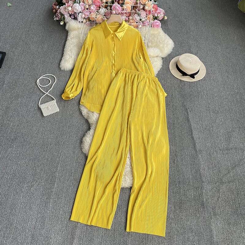 Two Piece Set Women New Product New Arrival Long Non-ironing New Pattern Popular Ventilation Business Affairs Waist Temperament Loose
