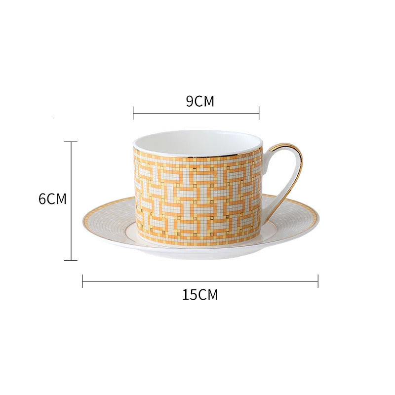 European Bone China Coffee Cups And Saucers Tableware Plates Afternoon Tea Drinkware Milk Mug With Domestic Kitchenware 240711