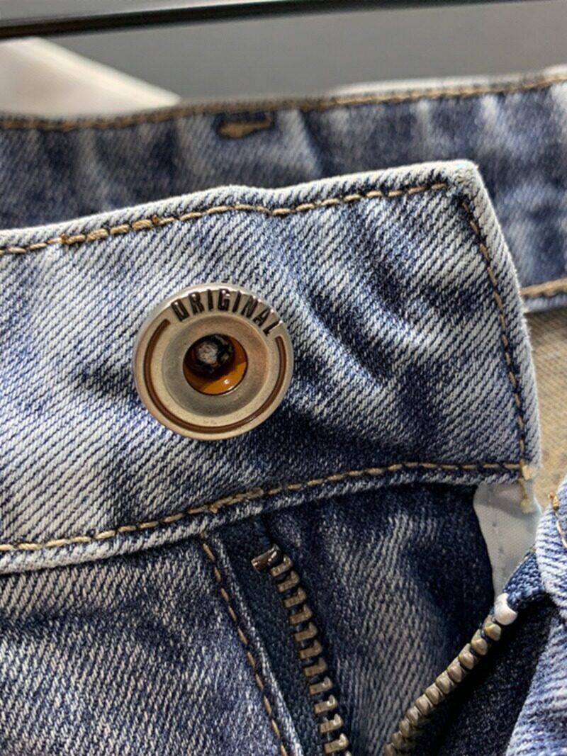 Men's torn denim shorts Korean version new high-quality trend old dad thin section of the Harlan handsome teenage men's pants