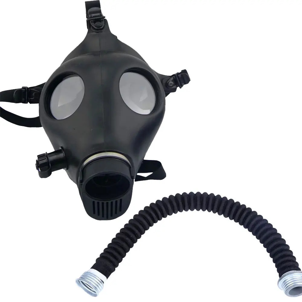 Ftshist Silica Gel Gas Mask Fetish Latex Rubber Hood Breath Control Conquer Choking Headgear Cosplay Costume Party Wear 240712