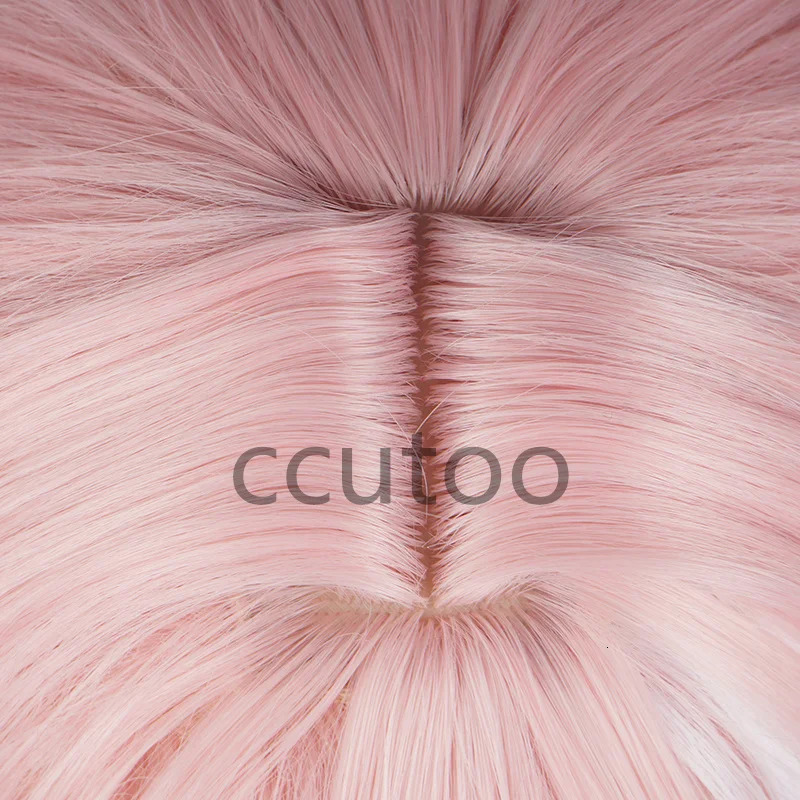 Game Fate Apocryph Astolfo Cosplay Wigs Long Pink Heat Resistant Synthetic Hair Halloween Play Role 3 pieces black headwear 240719