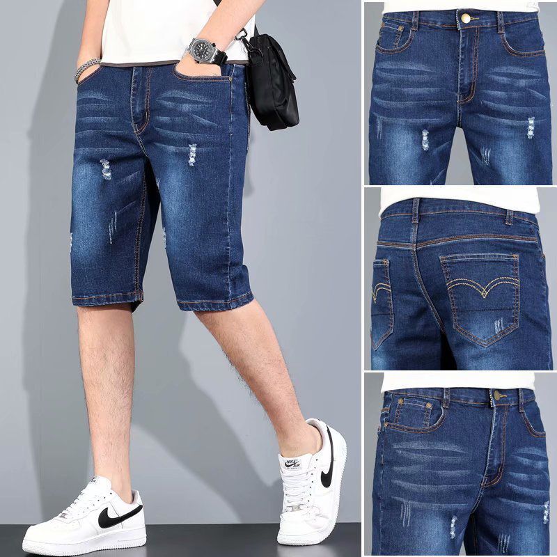 Men's Denim Jeans Short Pant ZIP (28-48) Close pants Ready Stock