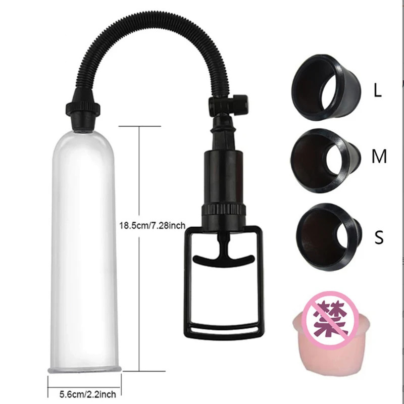 Manual penis pump sex toys for men enlargement vacuum enhancement male masturbator adult extender too 240711