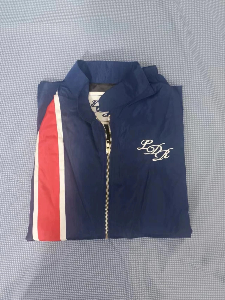 LDR Embroidery Patch Racing Jacket Commemorative Navy Blue Mens and Womens Lana Del TShirt Apparel 240719