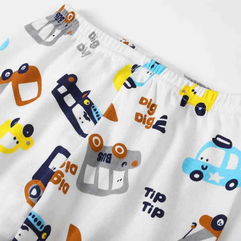 Spring and Autumn Childrens Pajama Set O-neck Cotton Childrens Pajama Cute Cartoon Childrens Pajama Set Girls and Boys Childrens ClothingW240716