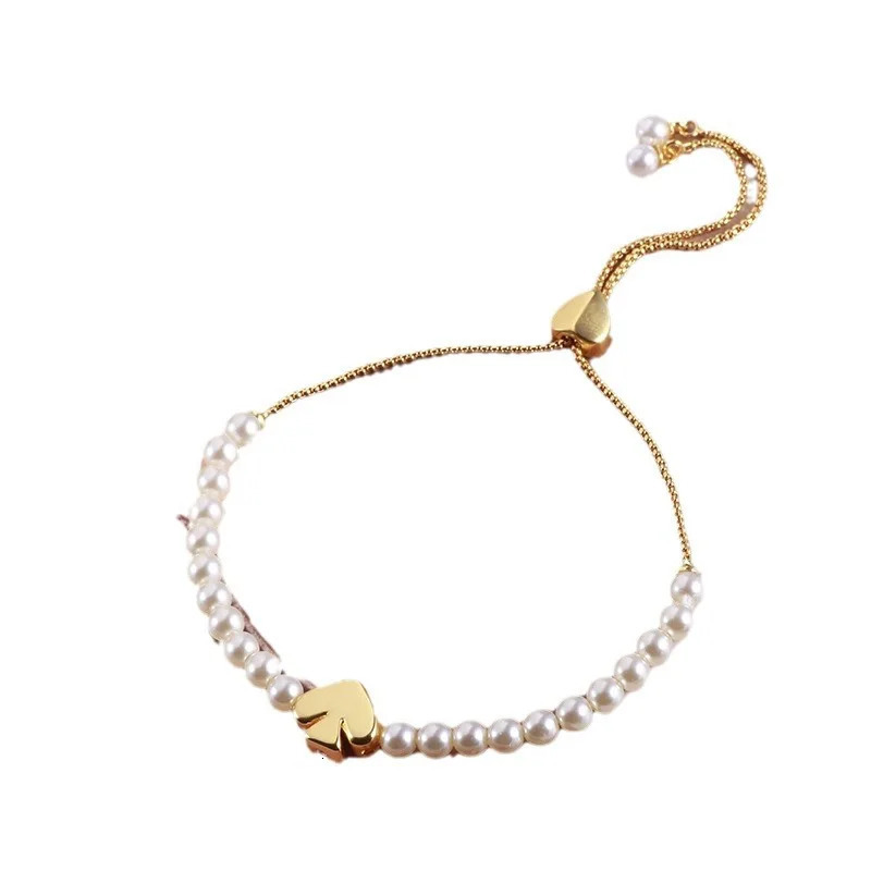 Spade Jewelry 1 1 Quality Ajust Pearl Bracelets For Women gold 18k original bracelet 240719