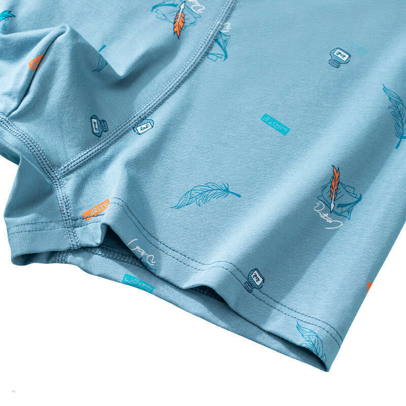 50 New Underwear Breathable Printed Four High Quality Leather Horse Cotton Men's Flat Corners Boxer Shorts Men Boxers Underwear Men Mutande Boxeu