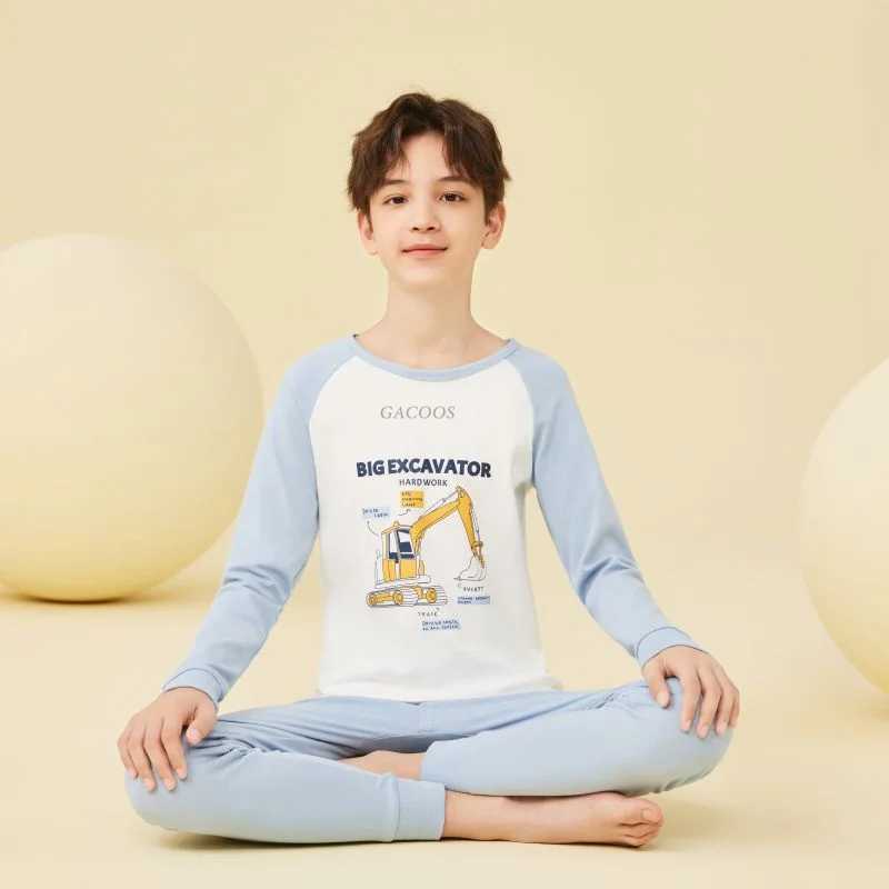 Winter cotton sleepwear for boys and girls childrens home clothing childrens sleepwear teenagers sleepwear 8 10 12 15 18YW240716