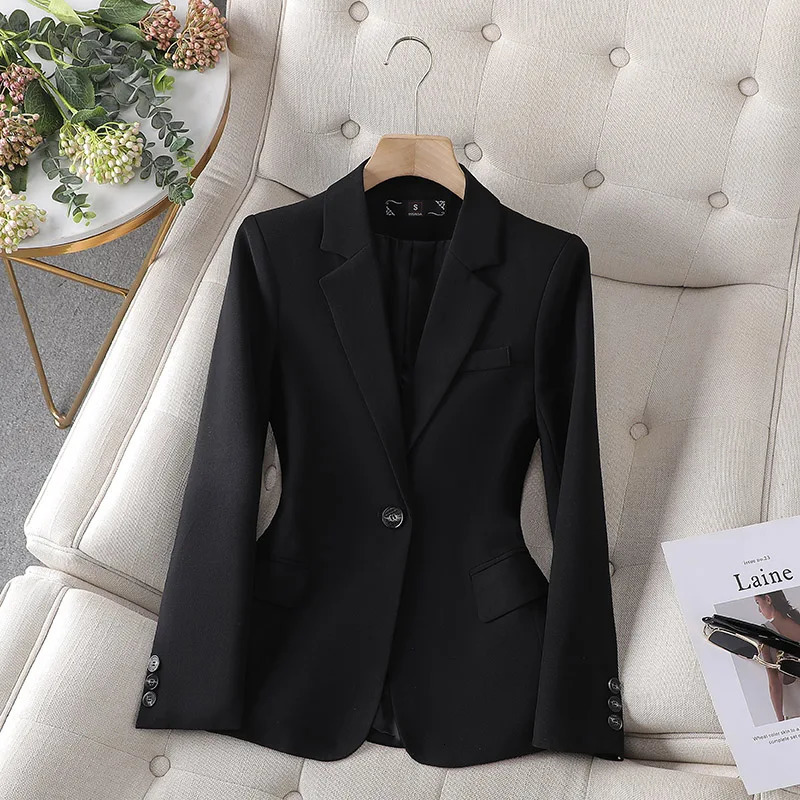 ZJYT Elegant Chic Blazer Mujer Women Coat Jacket Office Lady Casual Outerwears Veste Femme Autumn Korean Fashion Casaco 240712