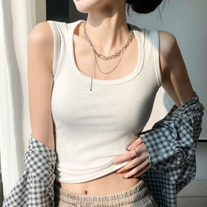Shipped camisoles, vests, underwear, summer new style, slim fit base shirt, women's outerwear, sleeveless, versatile
