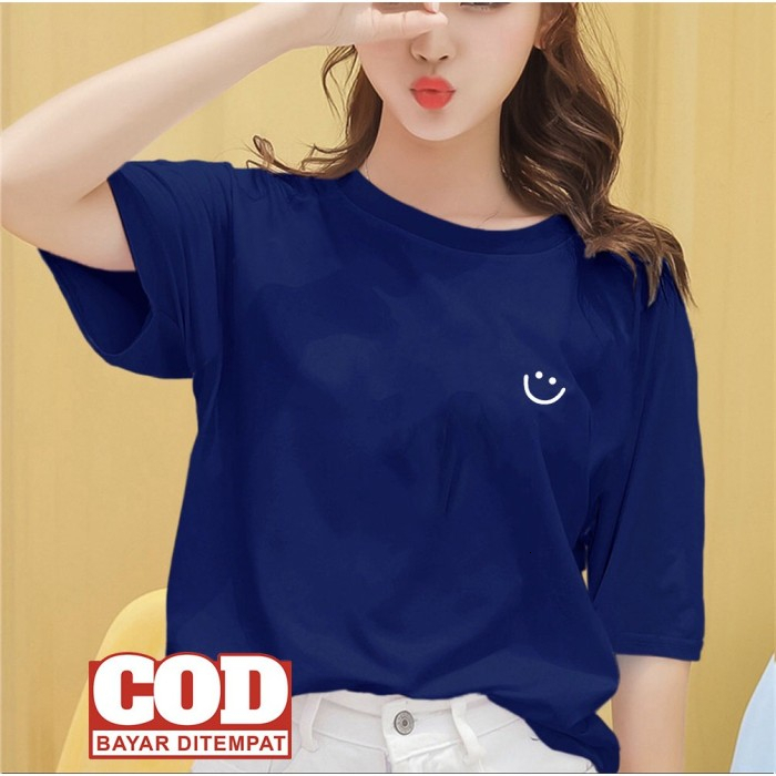 Smile MINI T-shirt OVERSIZE COTTON COMBED 30s || Women's T-Shirt (MINI SMILE) TEE