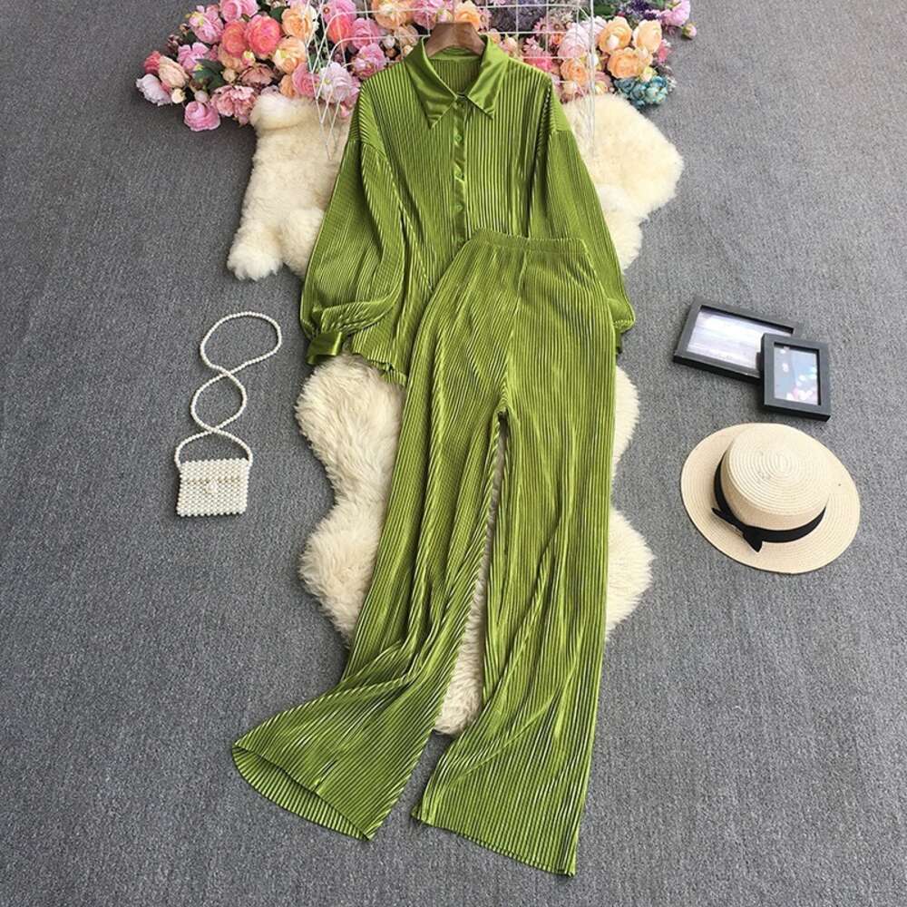 Two Piece Set Women New Product New Arrival Long Non-ironing New Pattern Popular Ventilation Business Affairs Waist Temperament Loose