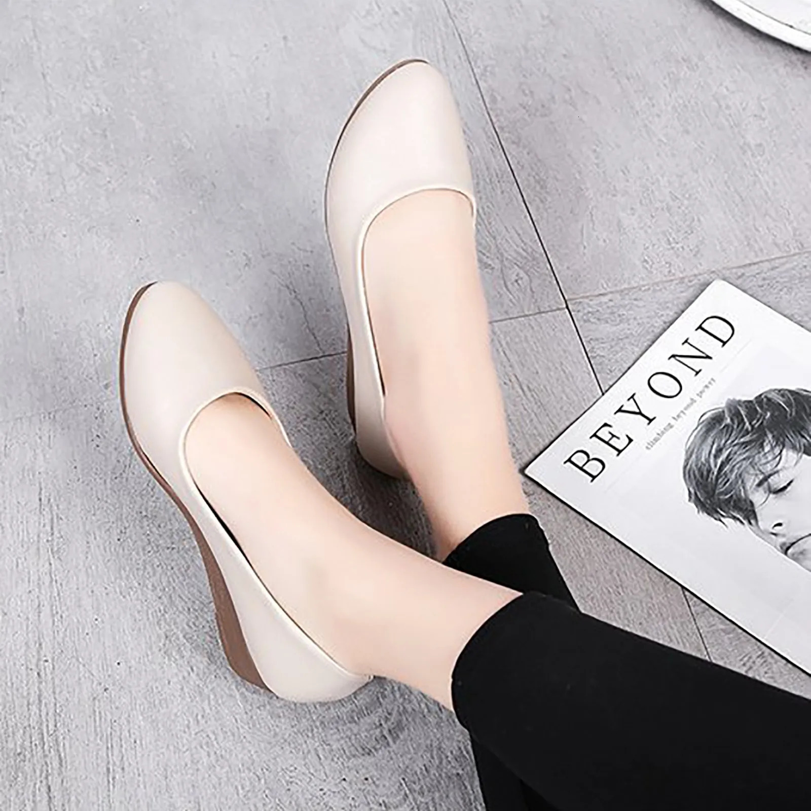 Strap Dress Sandals Women Wedge Heel Mouth And Medium Single Shoes Fashion Round Spring Summer Toe Womens Boots 240718