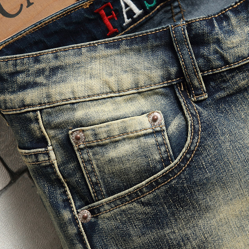 2024 New Denim Shorts Men's Mid pants Straight leg Horse Fashion Brand Summer 5/5 Pants