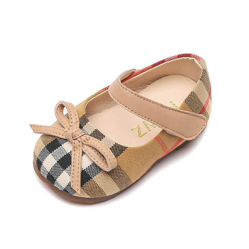 Kids Princess Shoes Baby Soft-solar Toddler Shoes Girl Children Plate Cloth Single Shoes 0-3 Years Old Bow Sandals
