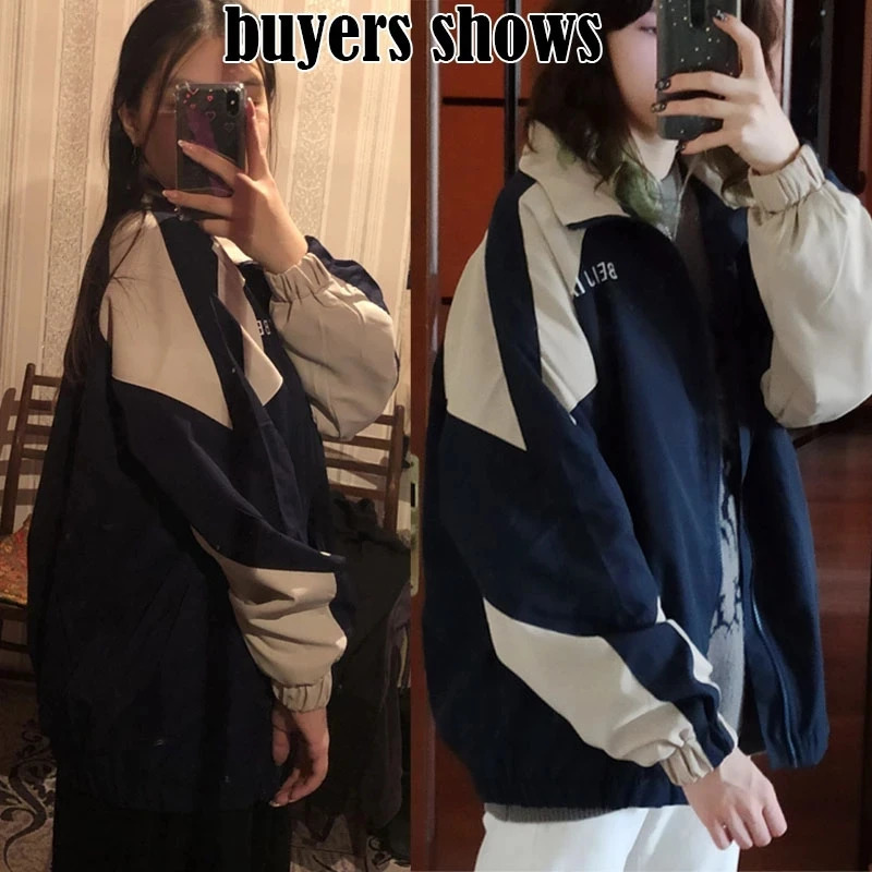 Hip Hop Varsity Jacket Men High Street Patchwork Color Block Windbreaker Coats Women Spring Autumn Thin Fashion College Jackets 240718