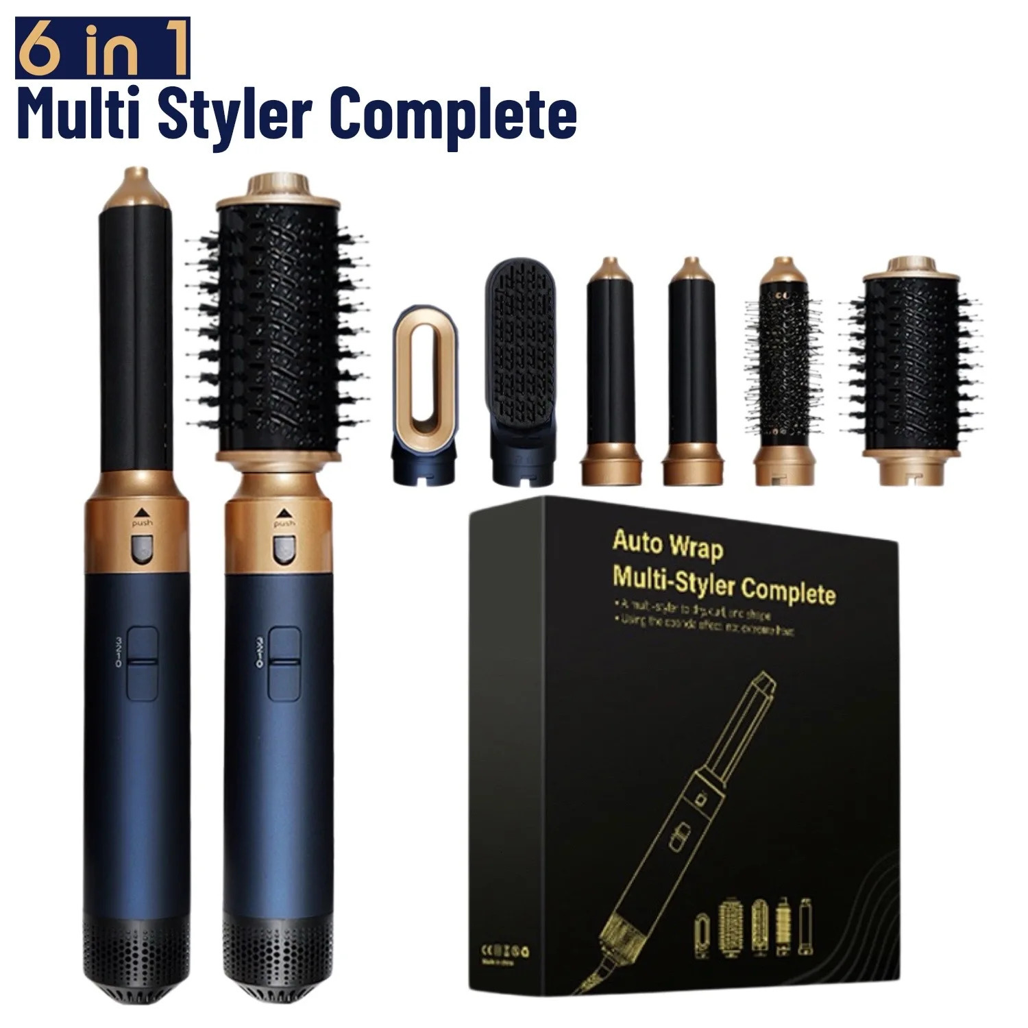 6 in 1 Hair Dryer Multi Styler With Hair Brush Curling Iron Hair Straightener Personal Care Styling Tool Hair Dryer Multi Styler 240713