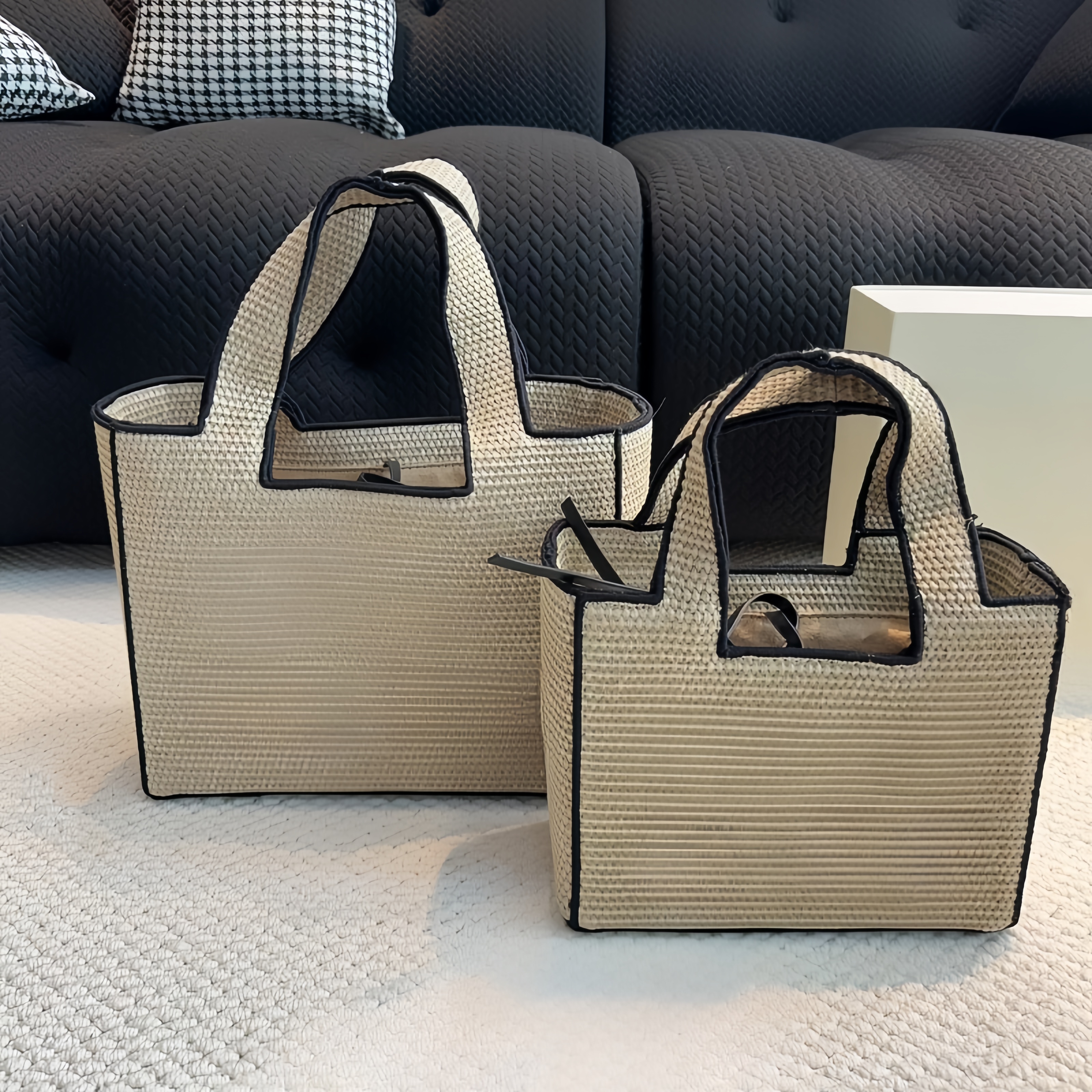 Tote Handbag Woven Designer Straw High-Capacity High Quality Large Handbag Shoulder Summer Women's Leisure Beach Bag Multifunctional Bag