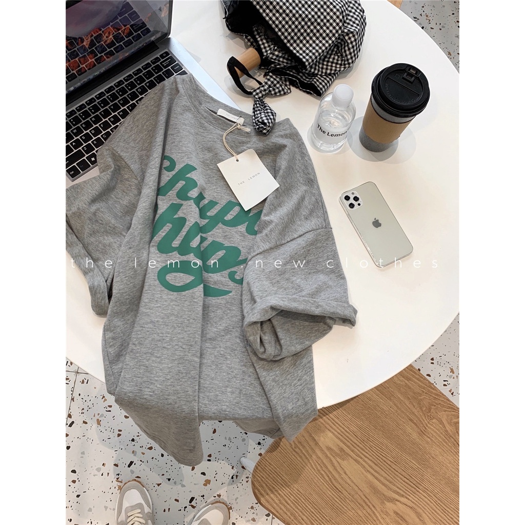 Summer Ins Fashion Letter Printing Loose Medium Length Top Large Short Sleeve T-shirt Women's New Style