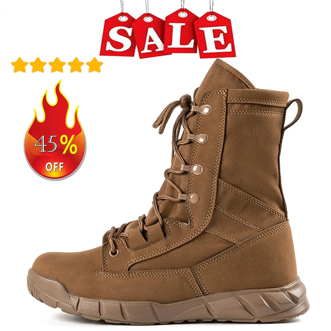 Tactical Boots Men Boots Special Force Desert Combat Boots Outdoor Hiking Boots Ankle Shoes Men Work Safty Shoes 240708
