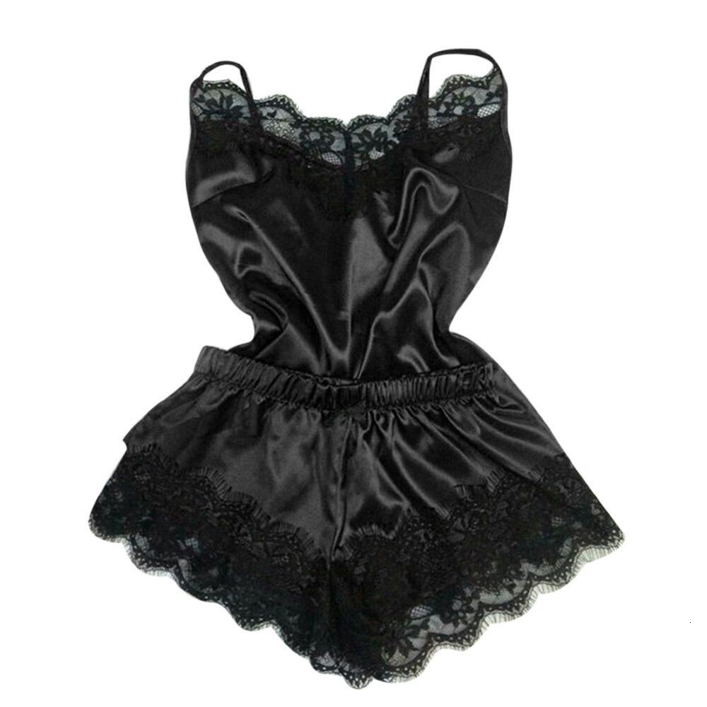 Women Sleepwear Sexy Lace Pamas Pants + Blouse Set Bu Tidur Malam