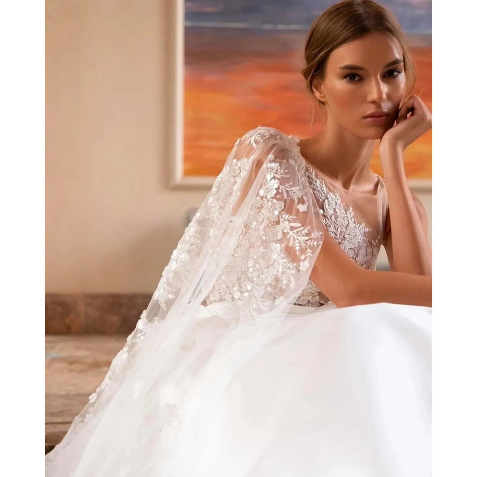 Satin Beach A E Wedding Dresses With Wrap Scoop Neck Sleeveless Backless Lace Appliques Bridal Gowns Boho Reception Party Custom Made 6660311