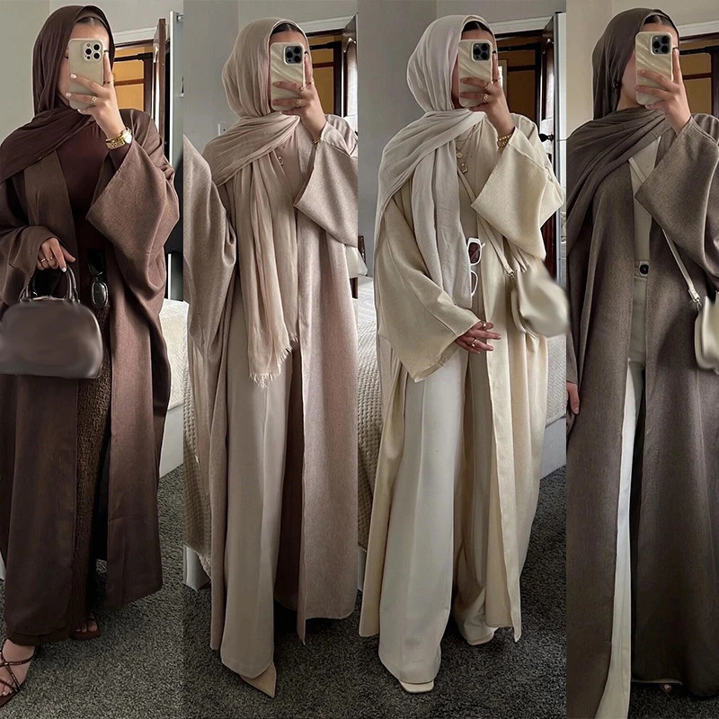 Dubai Abayas for Women Muslim Modest Dress Eid Ramadan Kimono Jalabiya Djellaba Turkey Kaftan Arabic Robe Caftan Marocain Femme 240712