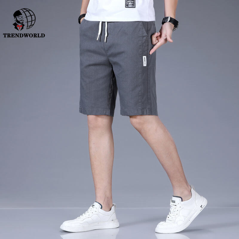 Ice Silk Denim Shorts Men's Summer Casual Versatile Slim Straight 5 Pt Pants