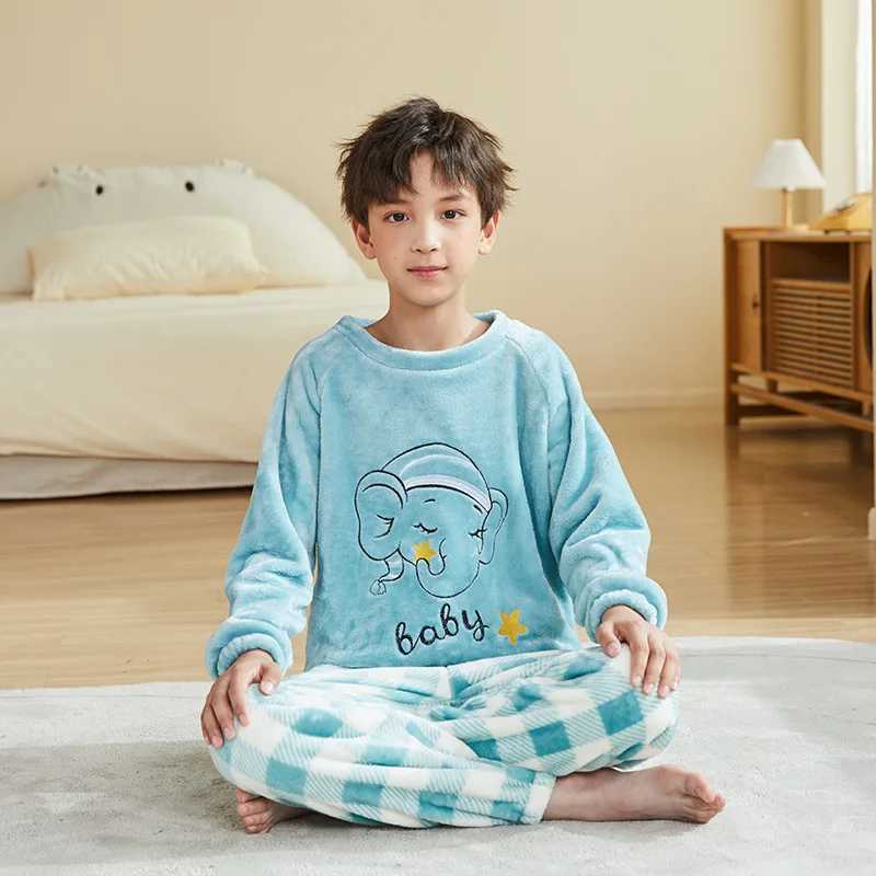 Boy and girl animal pajamas 9 10 12 16 year old childrens pajamas teenage girls wool pajamas baby pajamas childrens pajamasW240716