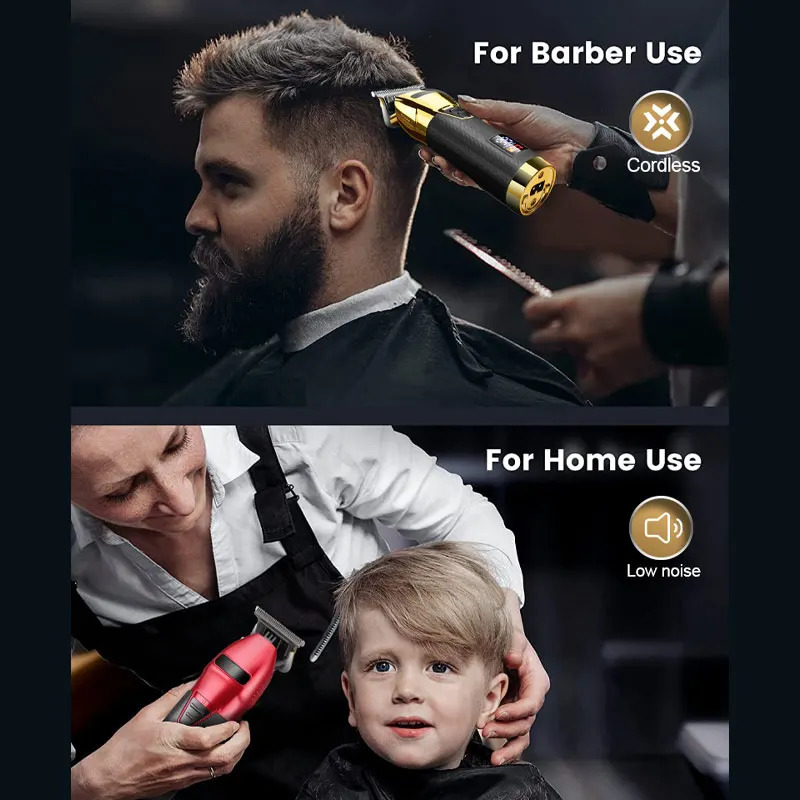 T9 USB Hair Clipper Professional Cordless Electric Hair Trimmer Barber Shaver Trimmer Beard 0mm Men Hair Cutting Machine for Men 240712