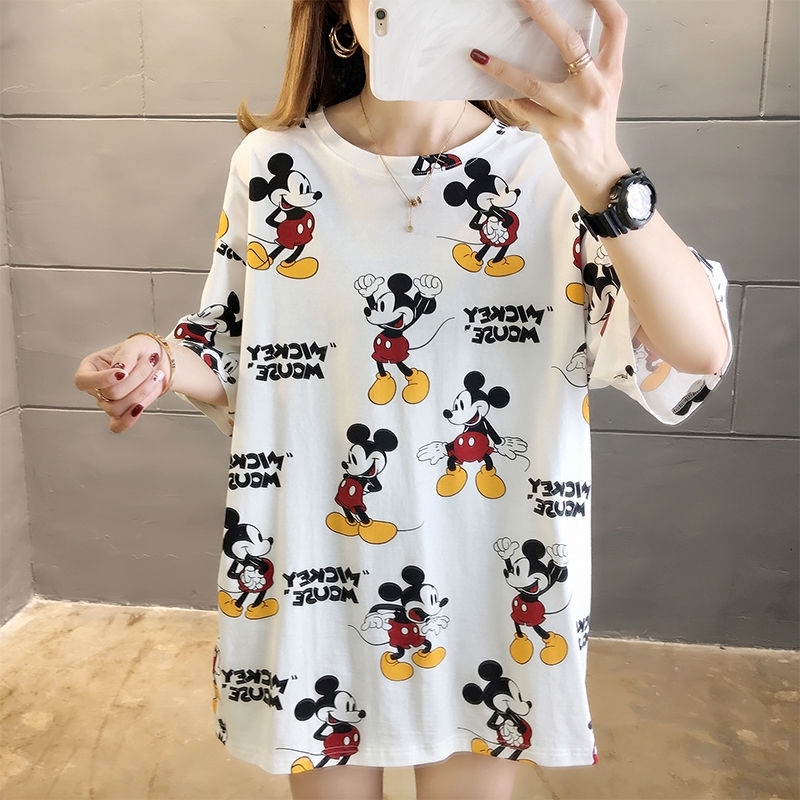Large T-shirt Women's Short Loose Plus Size Half Sleeve Tops