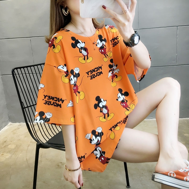 Large T-shirt Women's Short Loose Plus Size Half Sleeve Tops