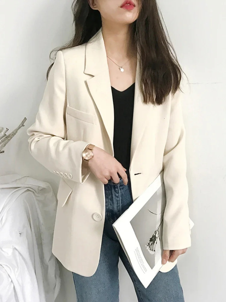 Office Lady Blazer for Women Elegant Stylish Classy Korean Style Womens Blazers Coats Spring Casual Top Women Jacket Clothing 240715