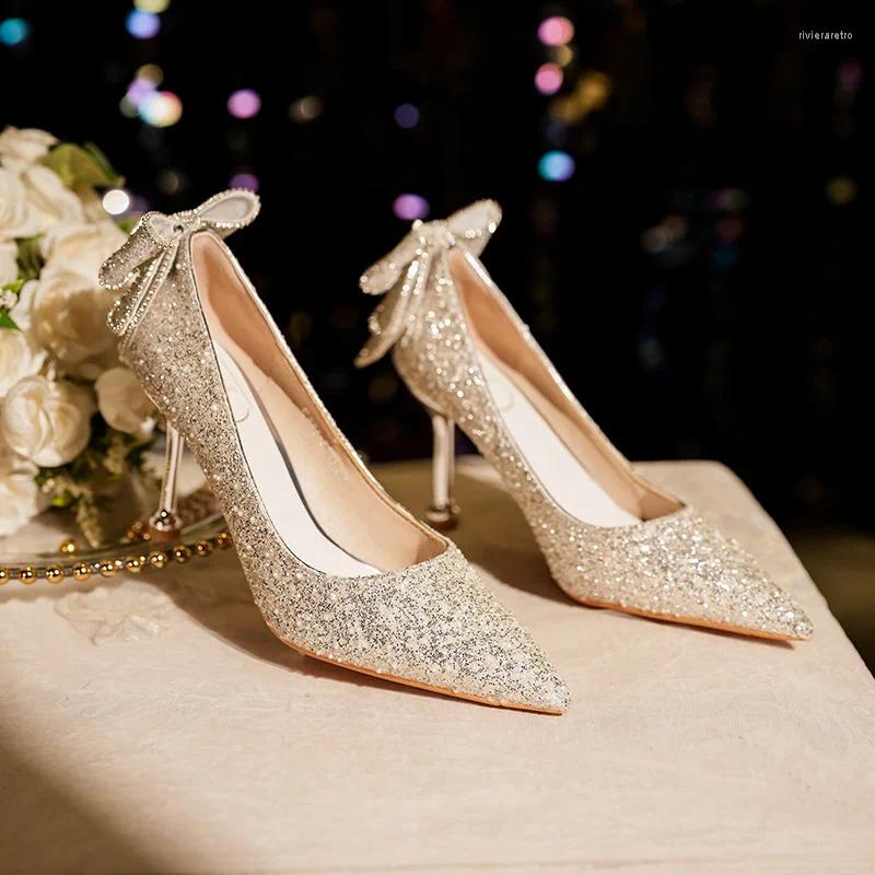 Dress Shoes French Wedding Bridal Show He Main Bridesmaid High Grade Crystal Heels Annual Conference