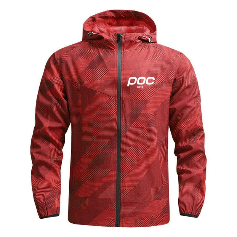 MOTO POC Cycling Jacket Hoodie Windproof Motocross Bicycle Clothes Outdoor Sports Mtb Jacket Bike Breathable Men Windbreake 240719