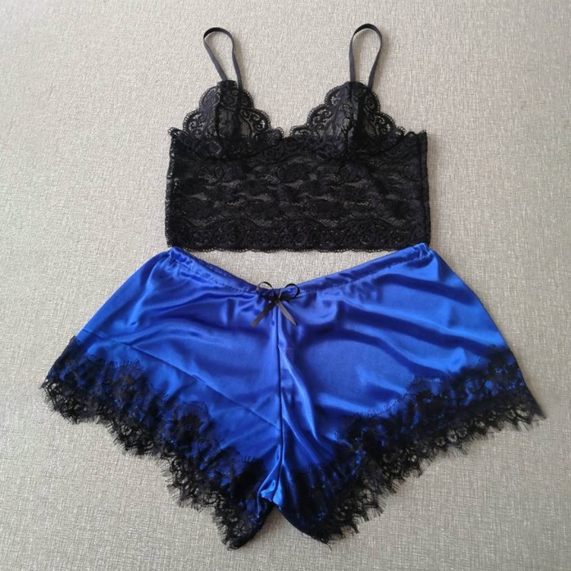 Sexy Fun Set Black Lace Sling Multicolor Pama Shorts Women