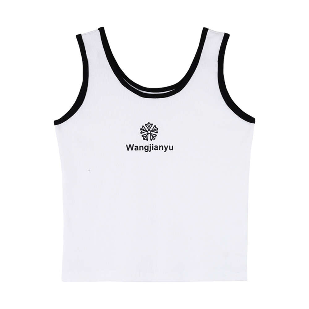 Summer camisole tank round neck print slimming effect, sleeveless top with slim fit and bottom layer women, T-shirt for women