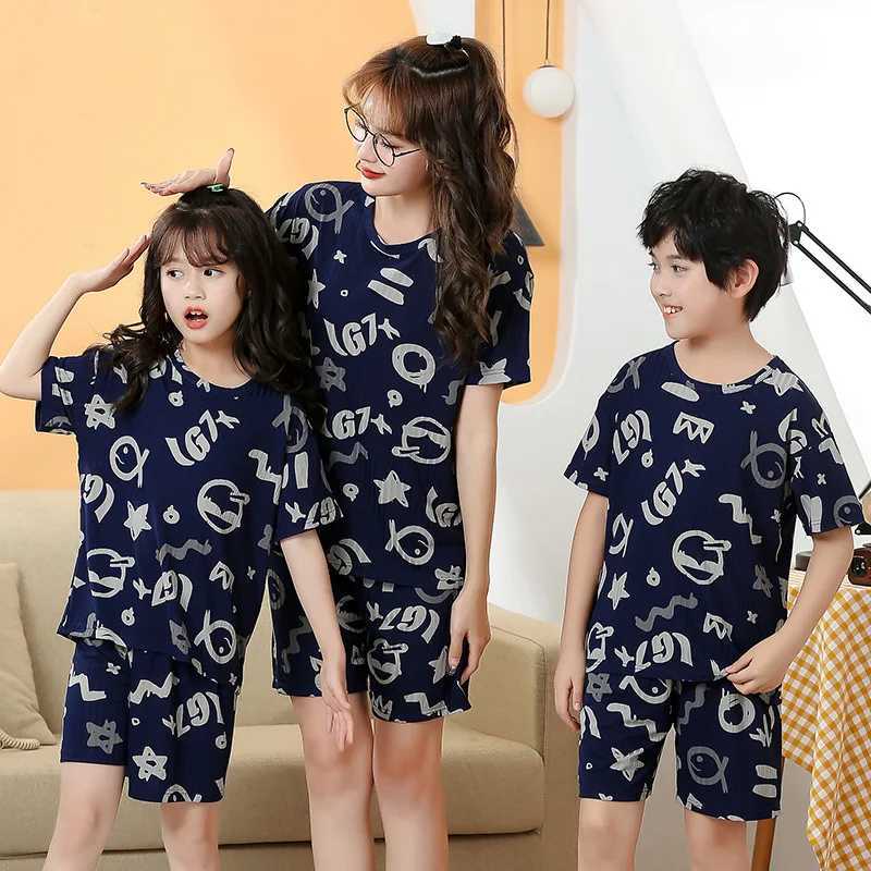 Childrens Pajama Set 2-piece cartoon Childrens Pajama Baby Pajama Summer Cotton Pajama Baby240716