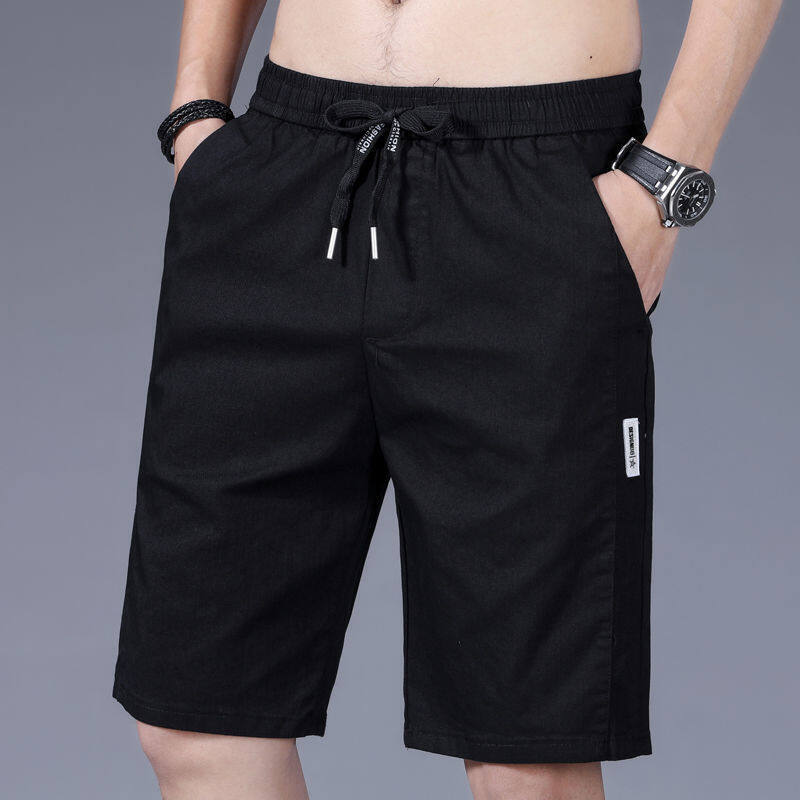 Ice Silk Denim Shorts Men's Summer Casual Versatile Slim Straight 5 Pt Pants