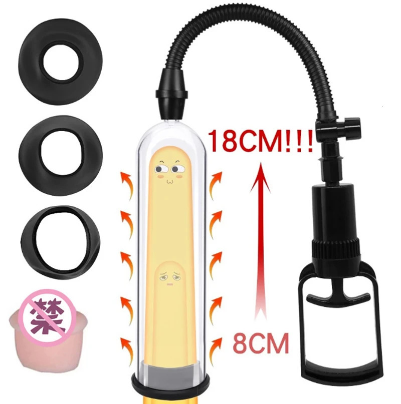 Manual penis pump sex toys for men enlargement vacuum enhancement male masturbator adult extender too 240711
