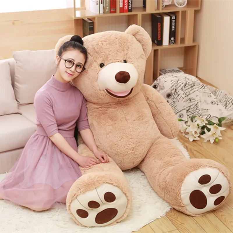 100-260cm unstuffed America Giant Bear Plush Toy Soft Bear Skin Birthday Valentines Gifts For Girl Kids Toy 240715