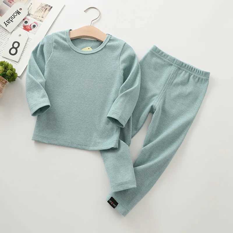 1-6T Preschool Baby Boy and Girl Clothing Set Pure Cotton Pajama Set Long Sleeve Top Pajama Soft Baby Clothing SetW240716