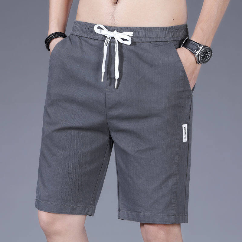 Ice Silk Denim Shorts Men's Summer Casual Versatile Slim Straight 5 Pt Pants